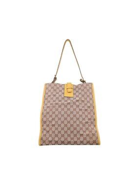 Gucci GG Canvas Beige Yellow Handbag